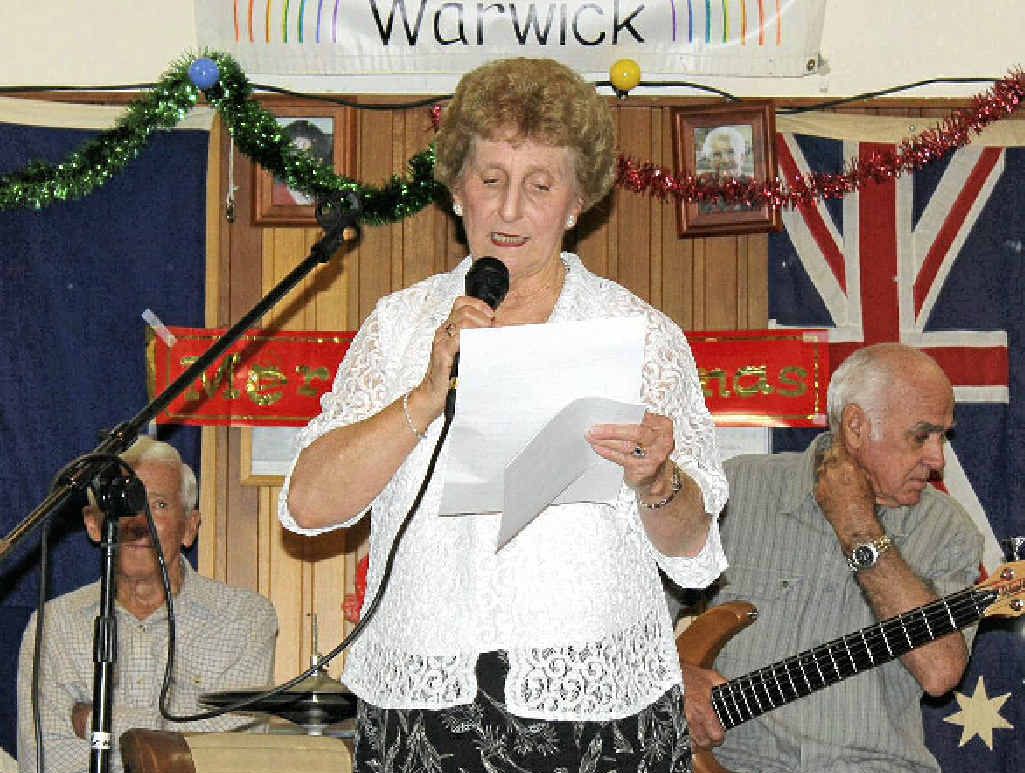 Dementia Support Group founder Pam Eather addresses the crowd at a past charity concert. Dementia Support Group founder Pam Eather addresses the crowd at a past charity concert.